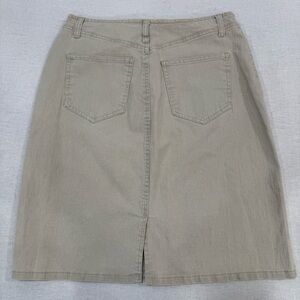 Gloria Vanderbilt Beige Tan Skirt Women's Size 6 Cotton Blend 29x21